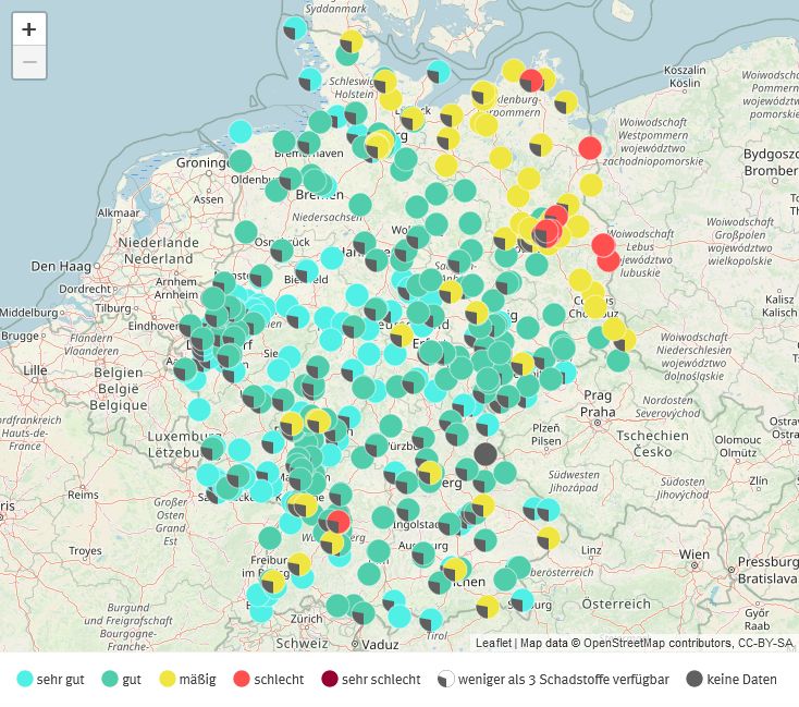 Luftqualitätsindex in Deutschland