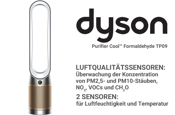 Dyson Purifier Cool™ Formaldehyde TP09 – Sensoren
